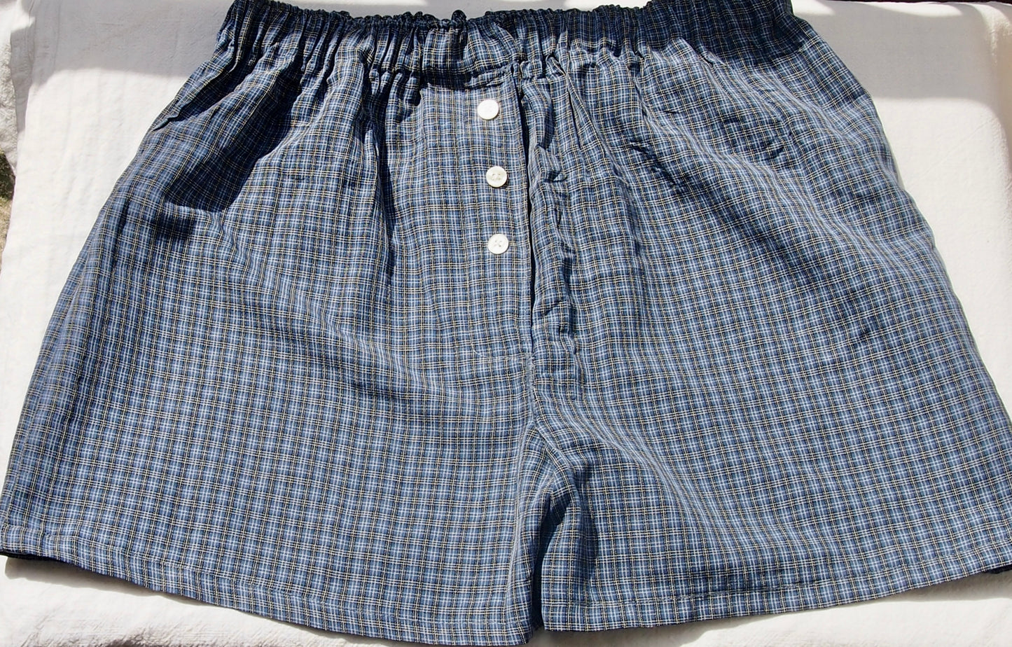 Duo T-shirt Tente/Caleçon double-gaze carreaux