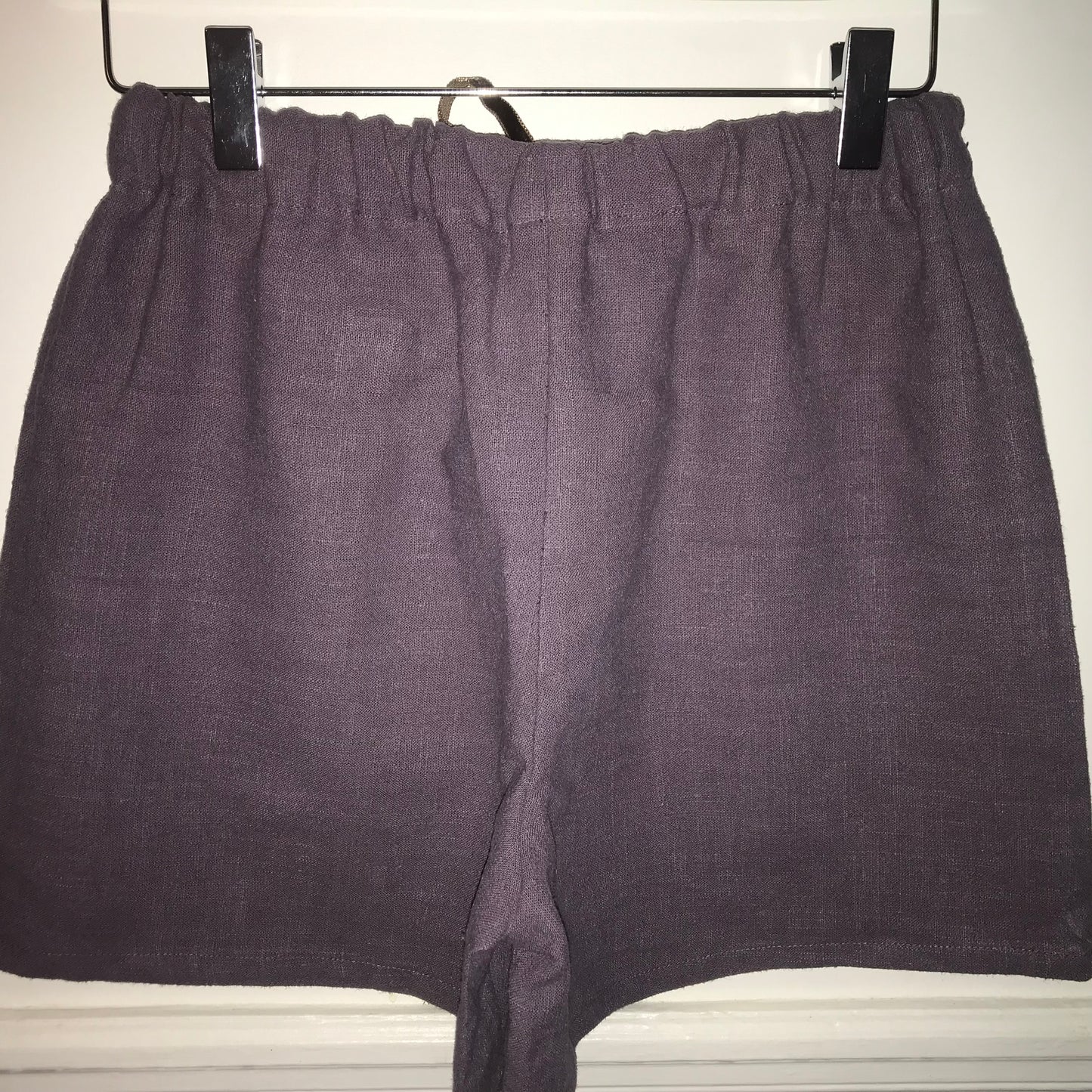 Caleçon violet doux demi ton lin lavé