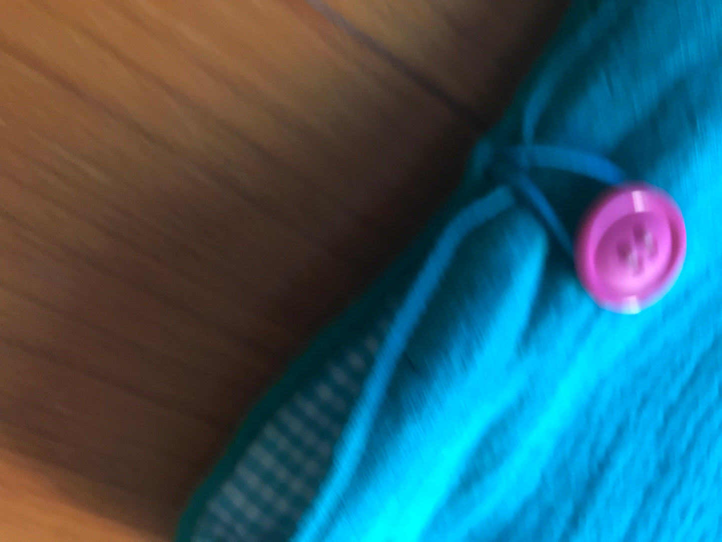 poche à livre verte meraude/petit vichy turquoise