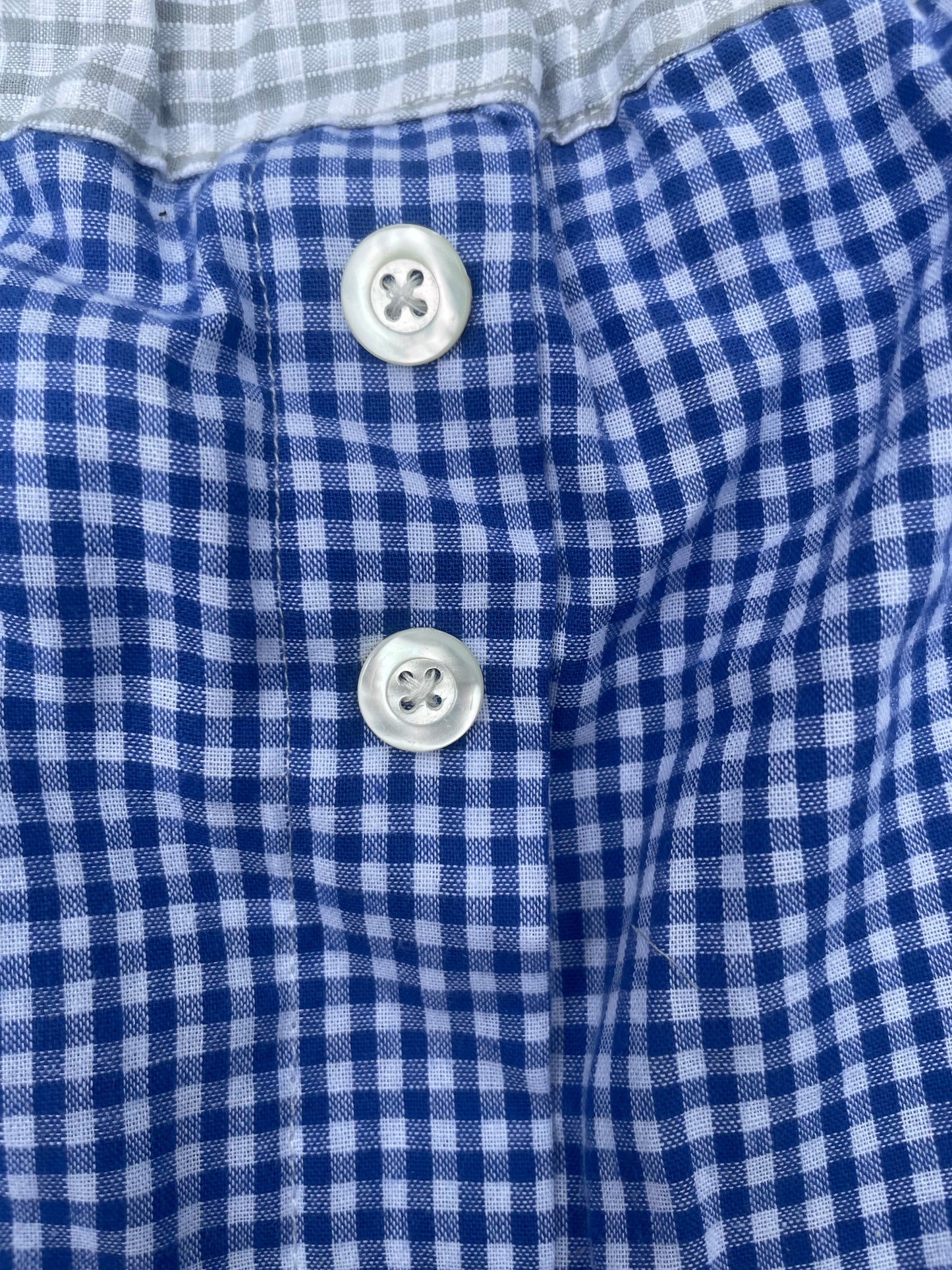 caleçon en coton vichy bleu indigo