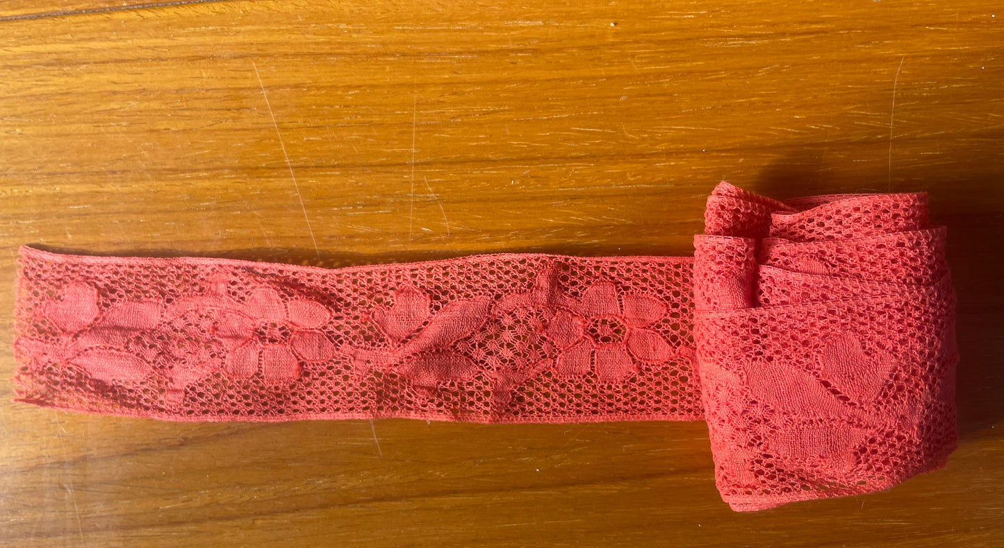 Dentelle ancienne abricot - bas