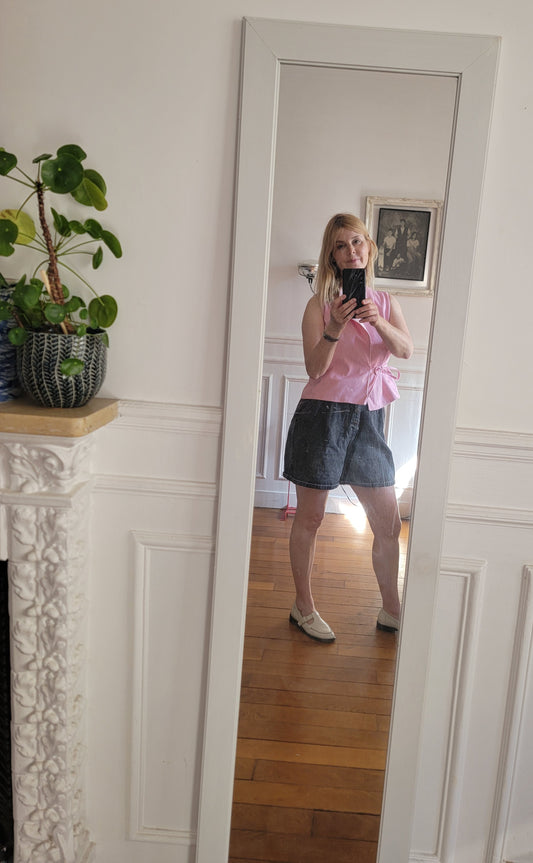 Haut rayé doublé oshkosh rose