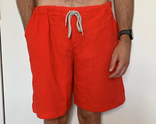 Short homme en double-gaze