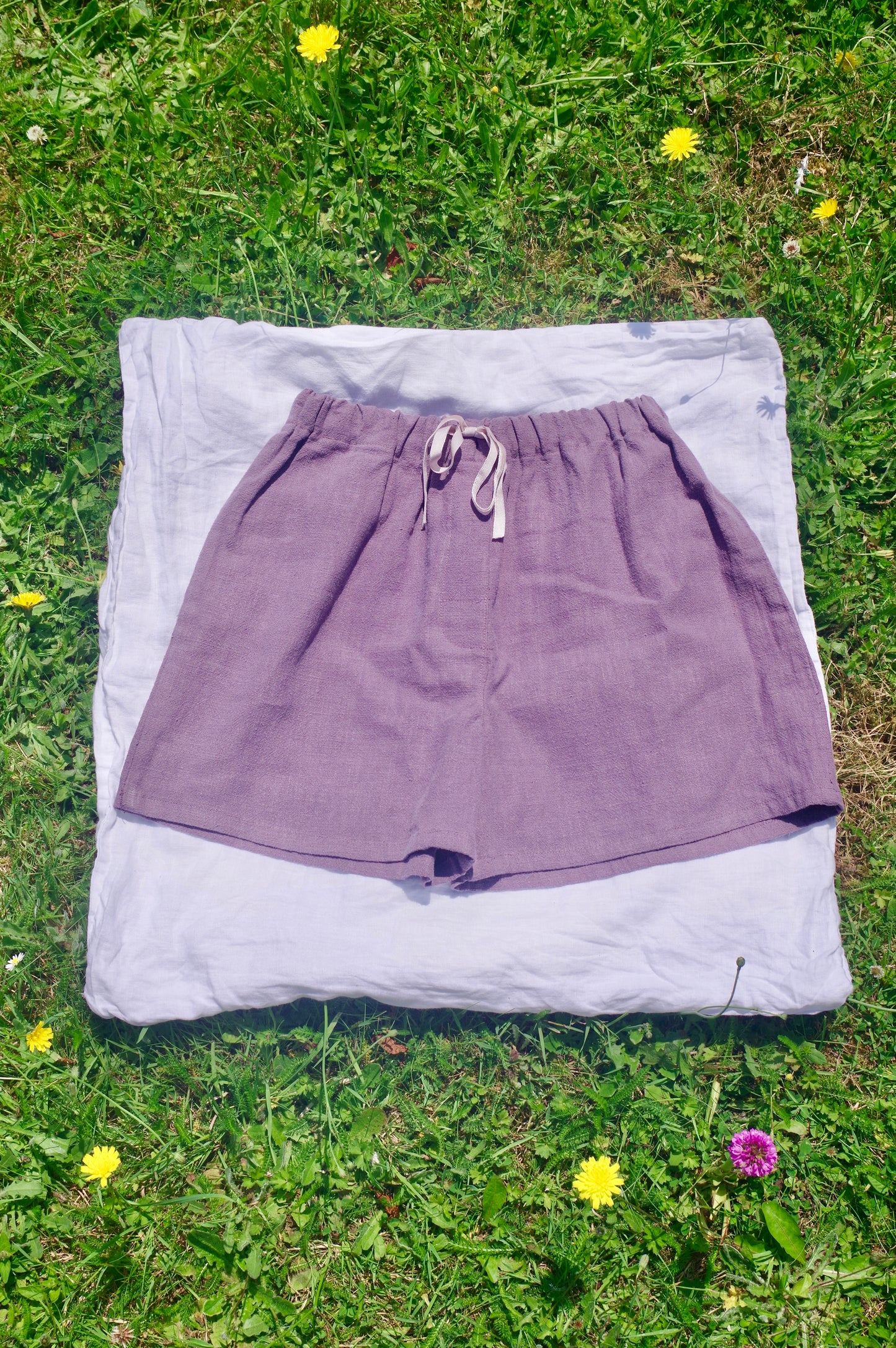 Duo T-shirt Jardin imaginaire/ Caleçon lin lavé taupe