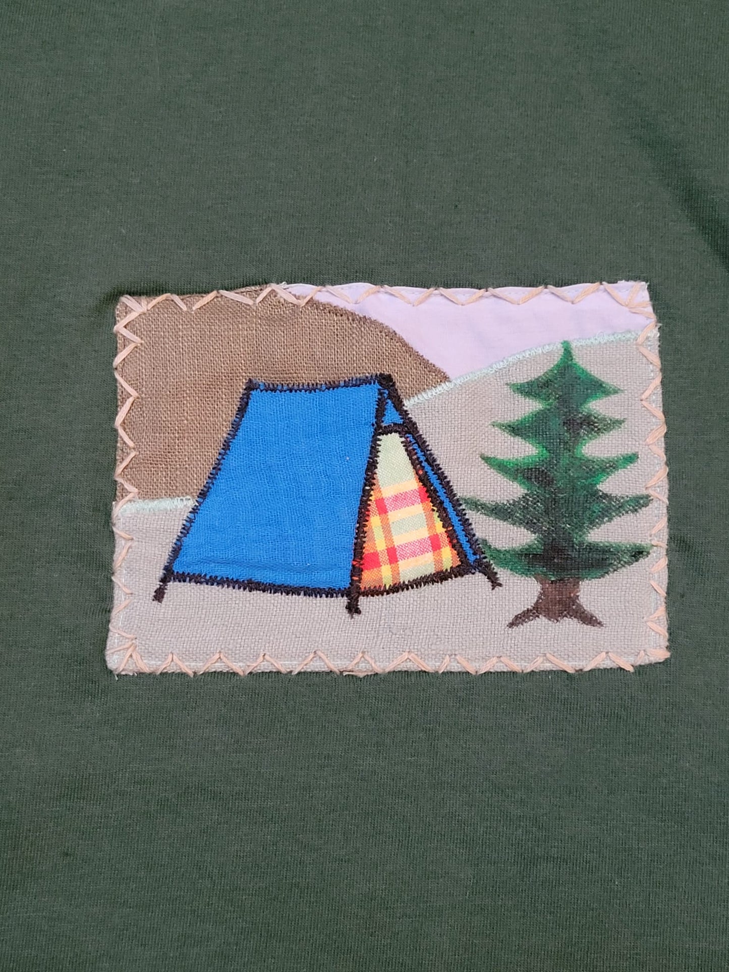 Duo T-shirt Tente vert/Caleçon double-gaze noire