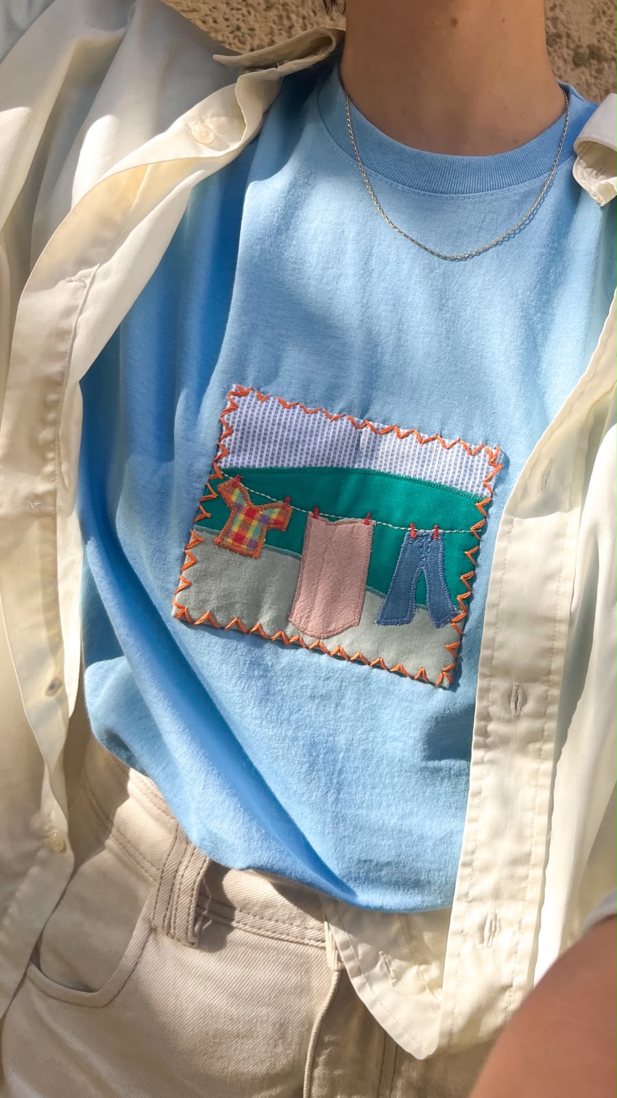 T-shirt Linge à sécher Motif artisanal
