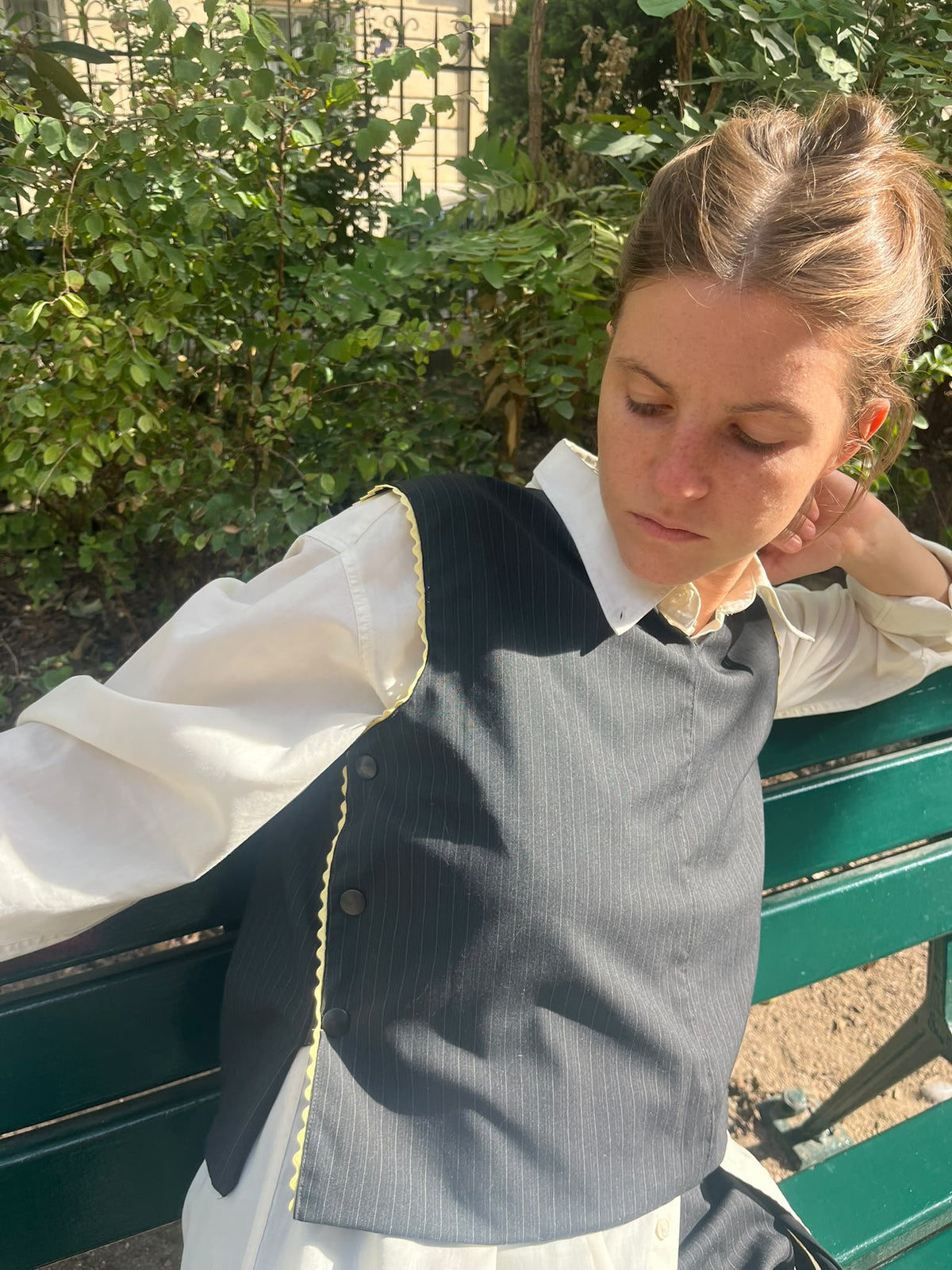 Haut croquet de l'ensemble pantalon