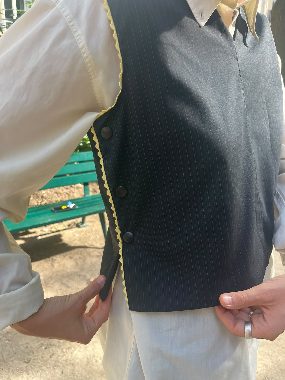 Haut croquet de l'ensemble pantalon