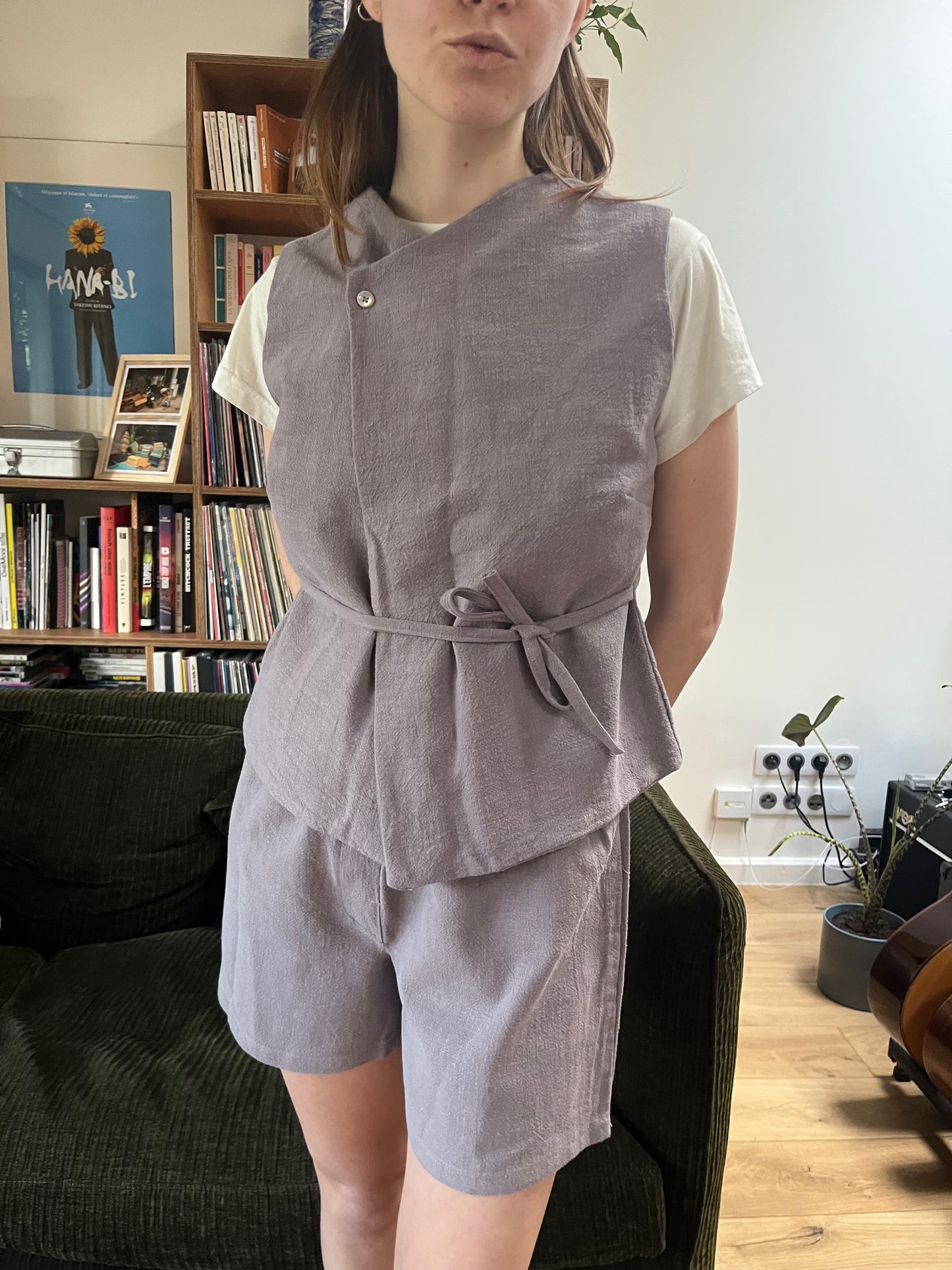 Ensemble coordonné lin lavé taupe