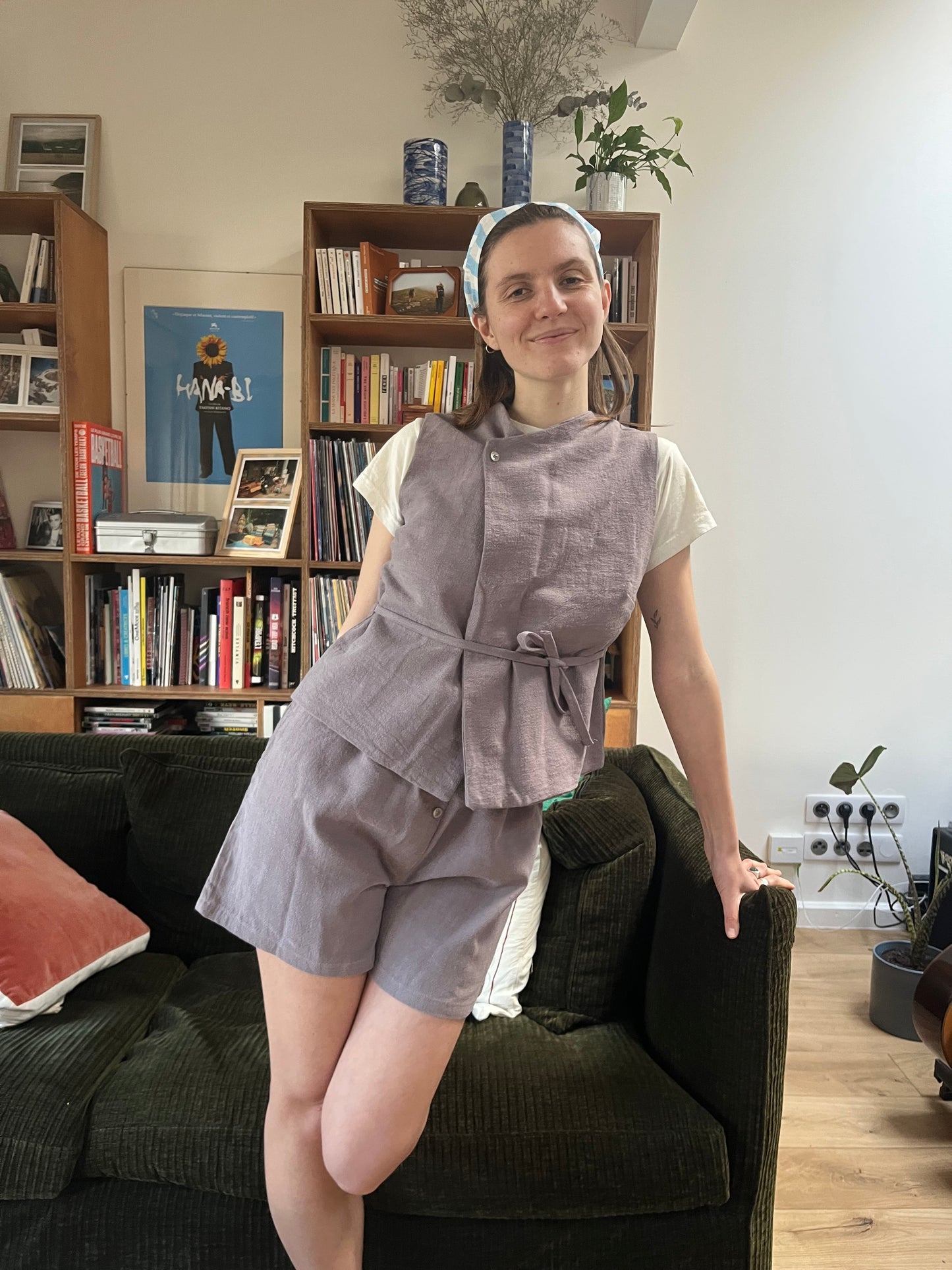 Ensemble coordonné lin lavé taupe