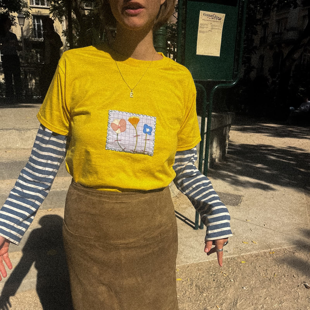 T-shirt Herbier Motif artisanal